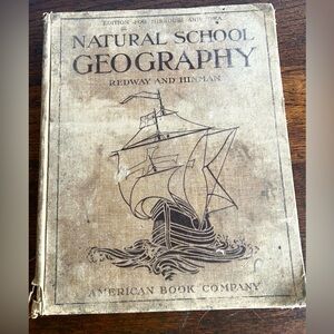 Antique Natural School Geography By Redway and Hinman Copyright 1898